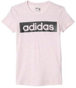 Dámské tričko adidas Essentials Linear Tee Růžová / Šedá