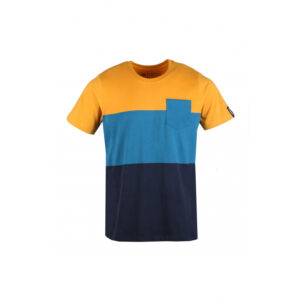 Pánské triko s krátkým rukávem FUNDANGO-Jaggy Pocket-640-brick S barevná