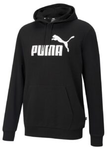 Mikina s kapucí Puma Essential Big Logo Hoodie Černá / Bílá