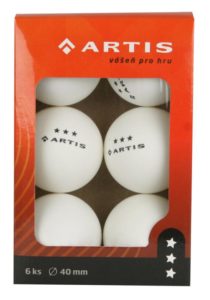 Artis 3* - 6 Ks míčky na stolní tenis