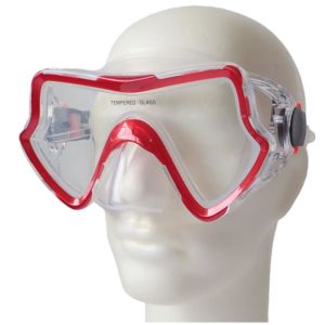 Acra BROTHER Brýle potápěčské silikonové univerzální - červené