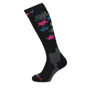 BLIZZARD-Viva Flowers ski socks junior,black/flowers Černá 24/26