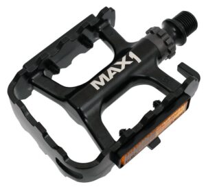 Max1 pedály Race ložiskové hliníkové černé
