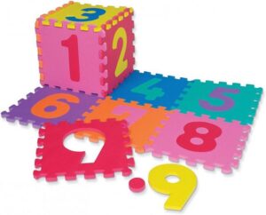Sedco Dětská hrací podložka s čísly 30x30x1,2 cm – 12ks