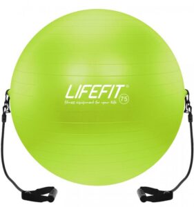 Lifefit 75cm zelený gymnastický míč s expandérem
