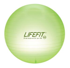 Lifefit Gymnastický míč Transparent 65 cm sv. zelený