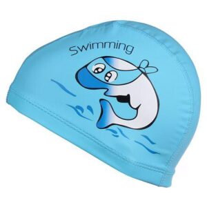 Merco Dolphin dětská plavecká čepice světle modrá