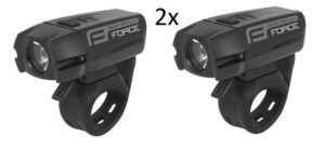 Set 2x Force BUG 400LM USB světlo přední, černé