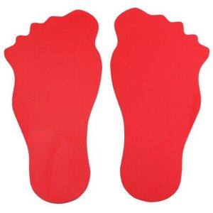 Merco Feet značka na podlahu červená